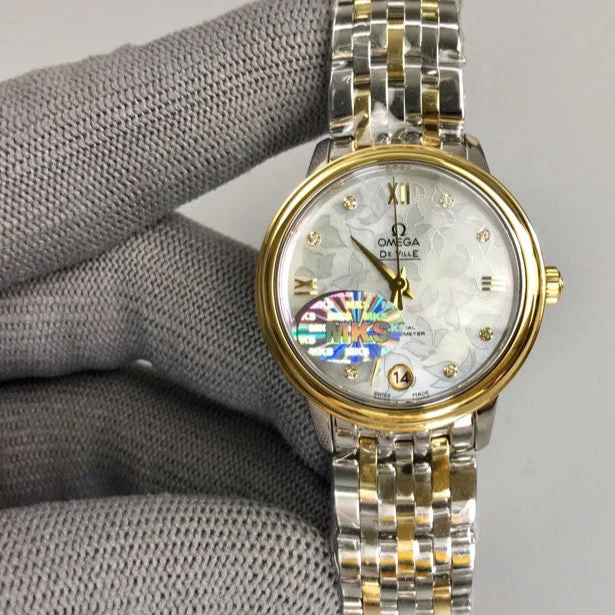 Omega Watch De Ville 32.7mm Silver Gold White Dial
