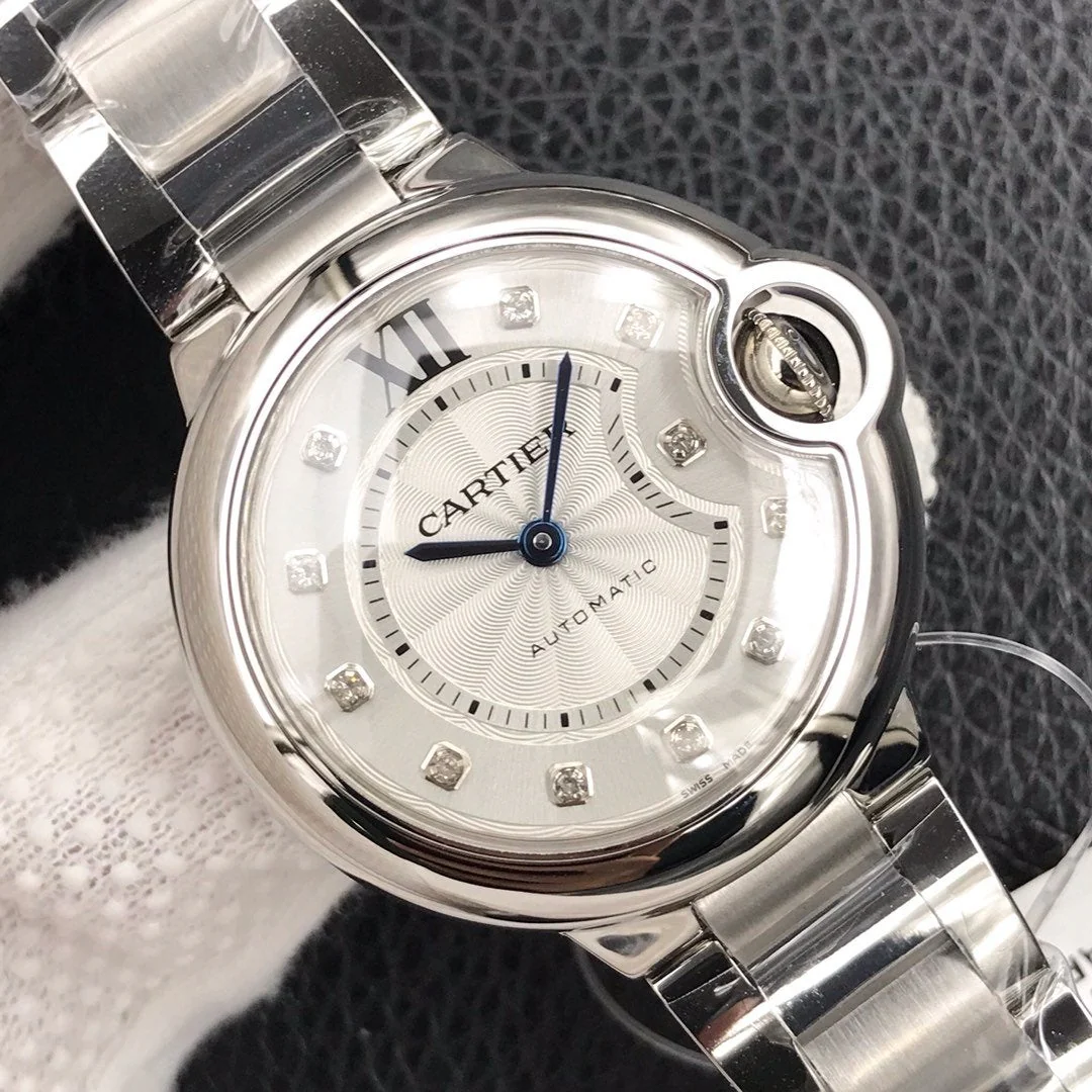 Cartier Watch BALLON BLEU 33MM AUTOMATIC WHITE DIAL DIAMOND HOUSE MAKER