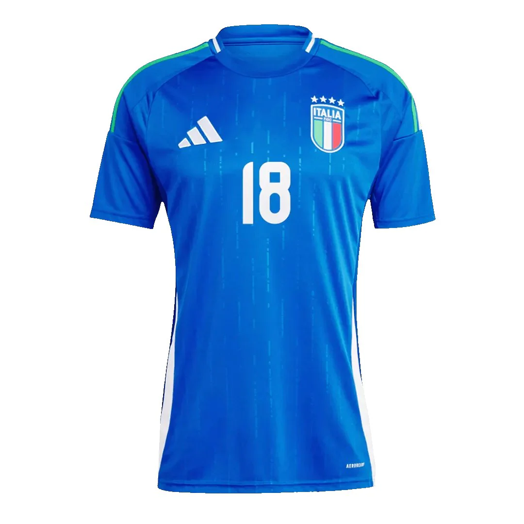 BARELLA #18 Italy Home Soccer Jersey Euro 2024