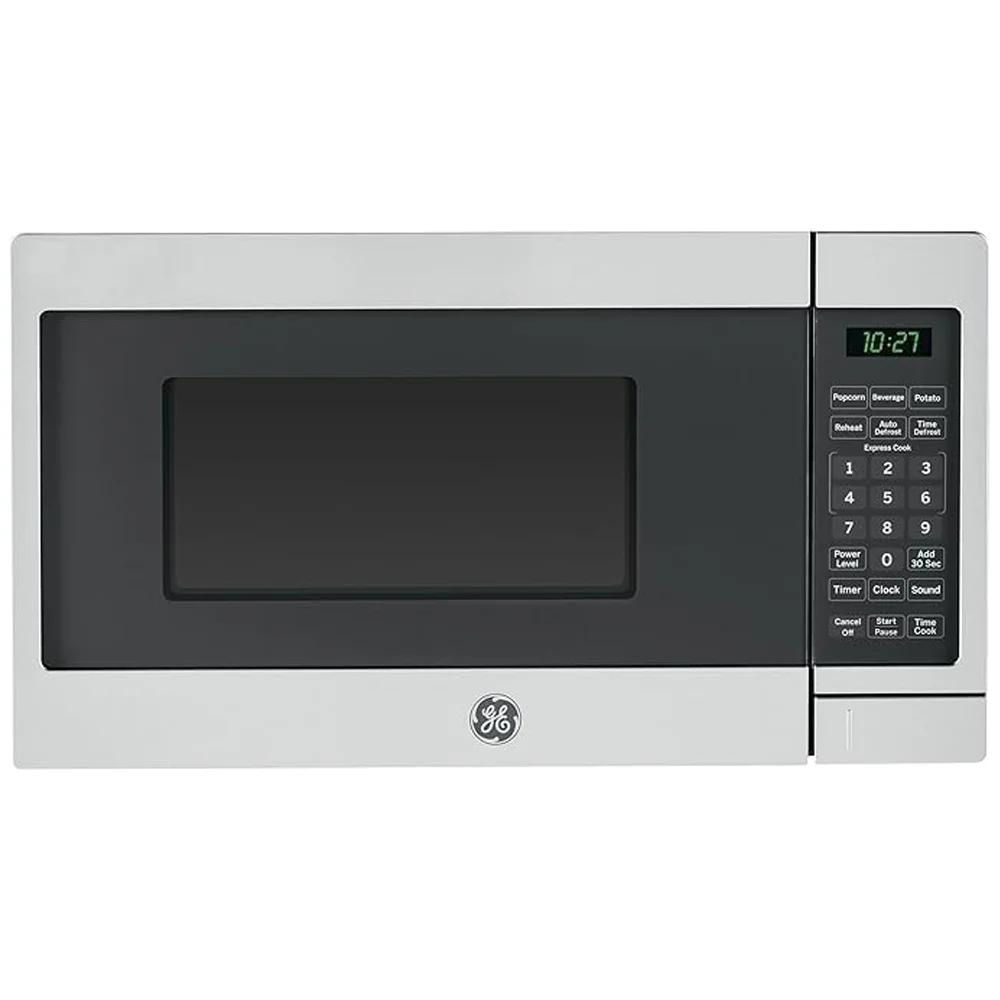 GE GCST07N1WSS Countertop Microwave Oven 700-watt Compact 0.7 Cu Ft Stainless Steel Bundle with 2 YR CPS Enhanced Protection Pack