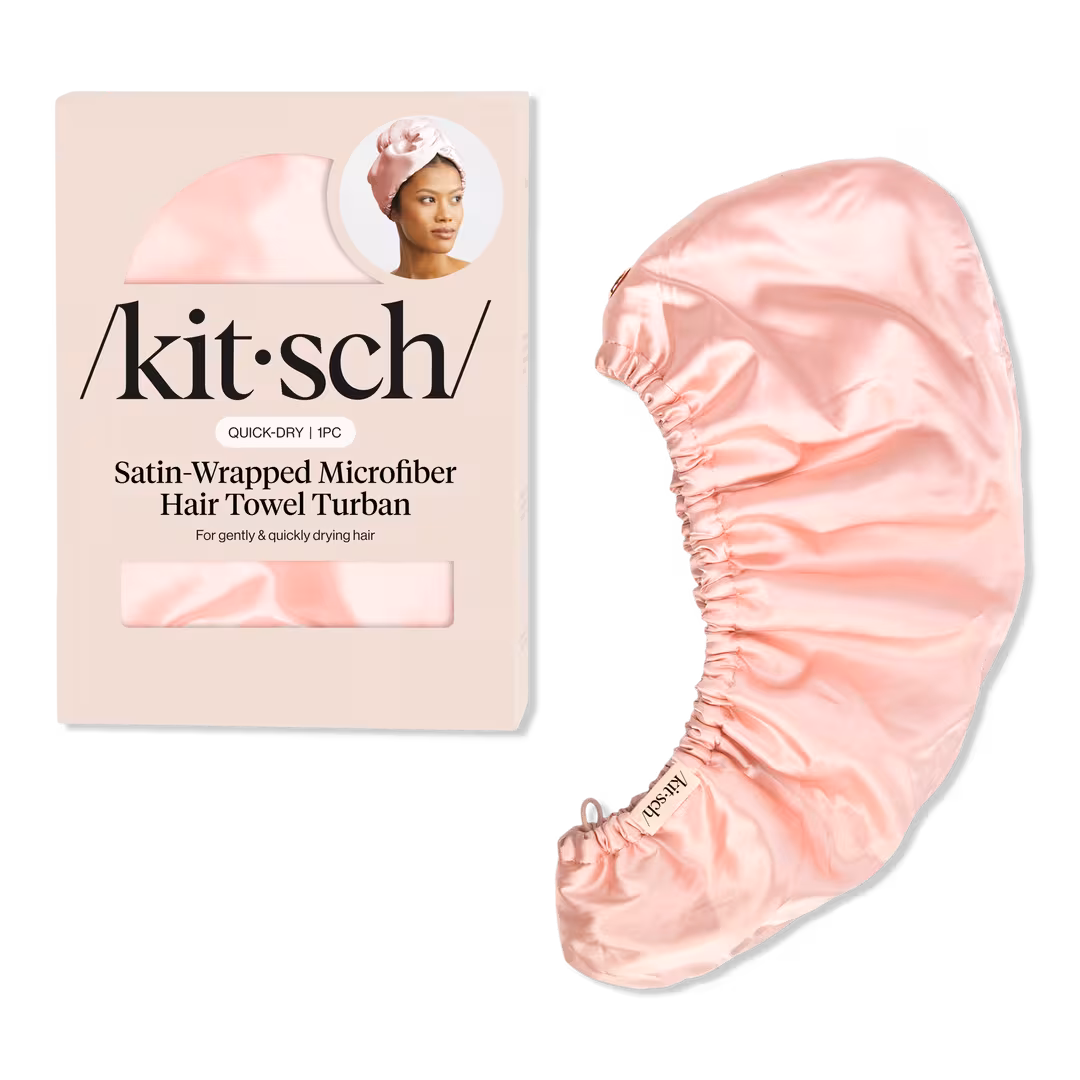 Kitsch  Quick Drying Satin Lined Microfiber Hair Towel