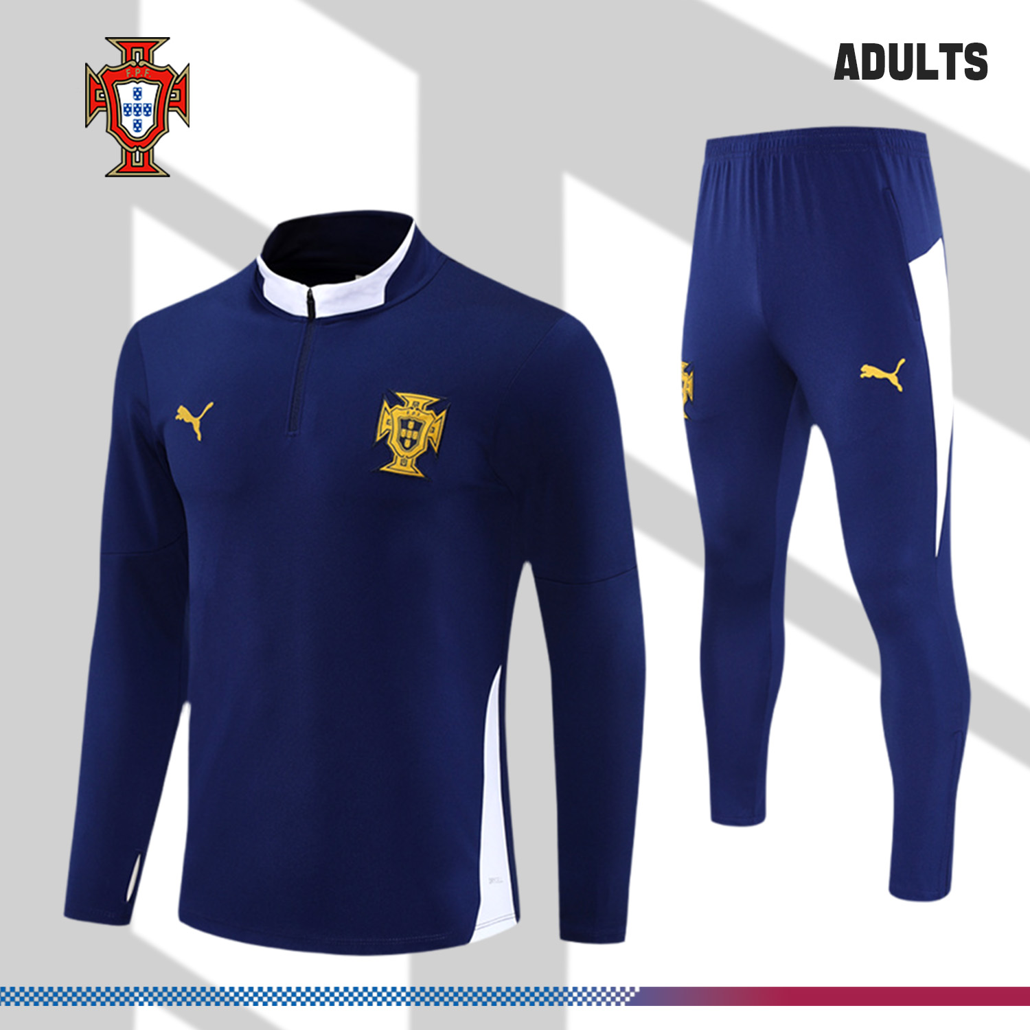 2025/2026 Portugal Adult Half Zip Training Suit (Adult Kit)