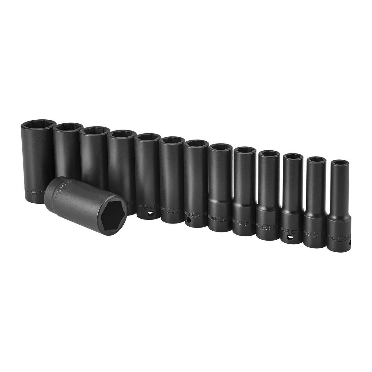 ICON 1/2 in. Drive Metric Professional Deep Impact Socket Set, 14-Piece