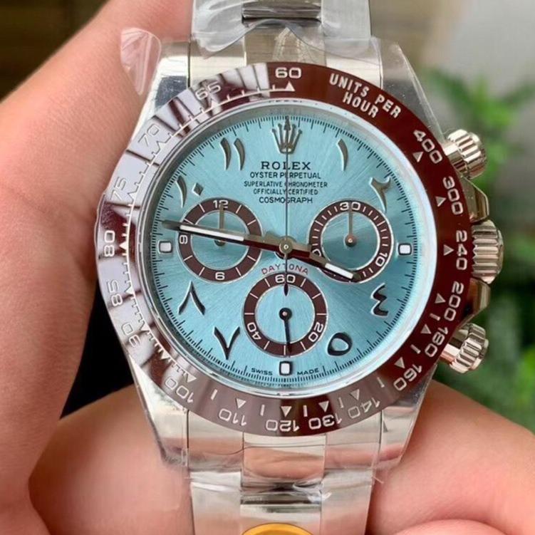 Rolex Watch DAYTONA 116520 CUSTOM ICE BLUE CERAMIC ARABIC Watch