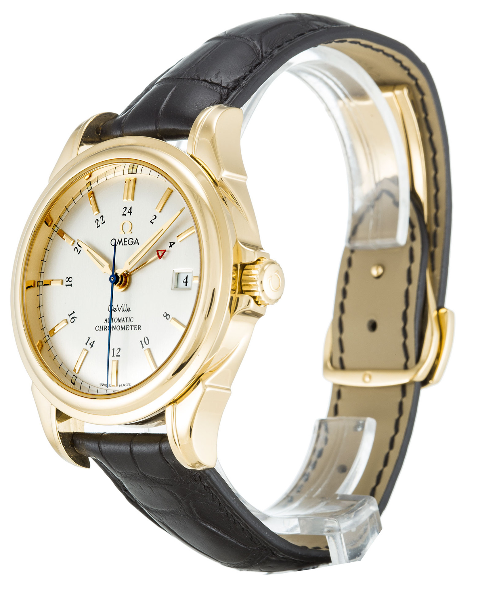 Replica Omega De Ville Co-Axial White Dial Stick Markers 4633.30.31 38.7MM