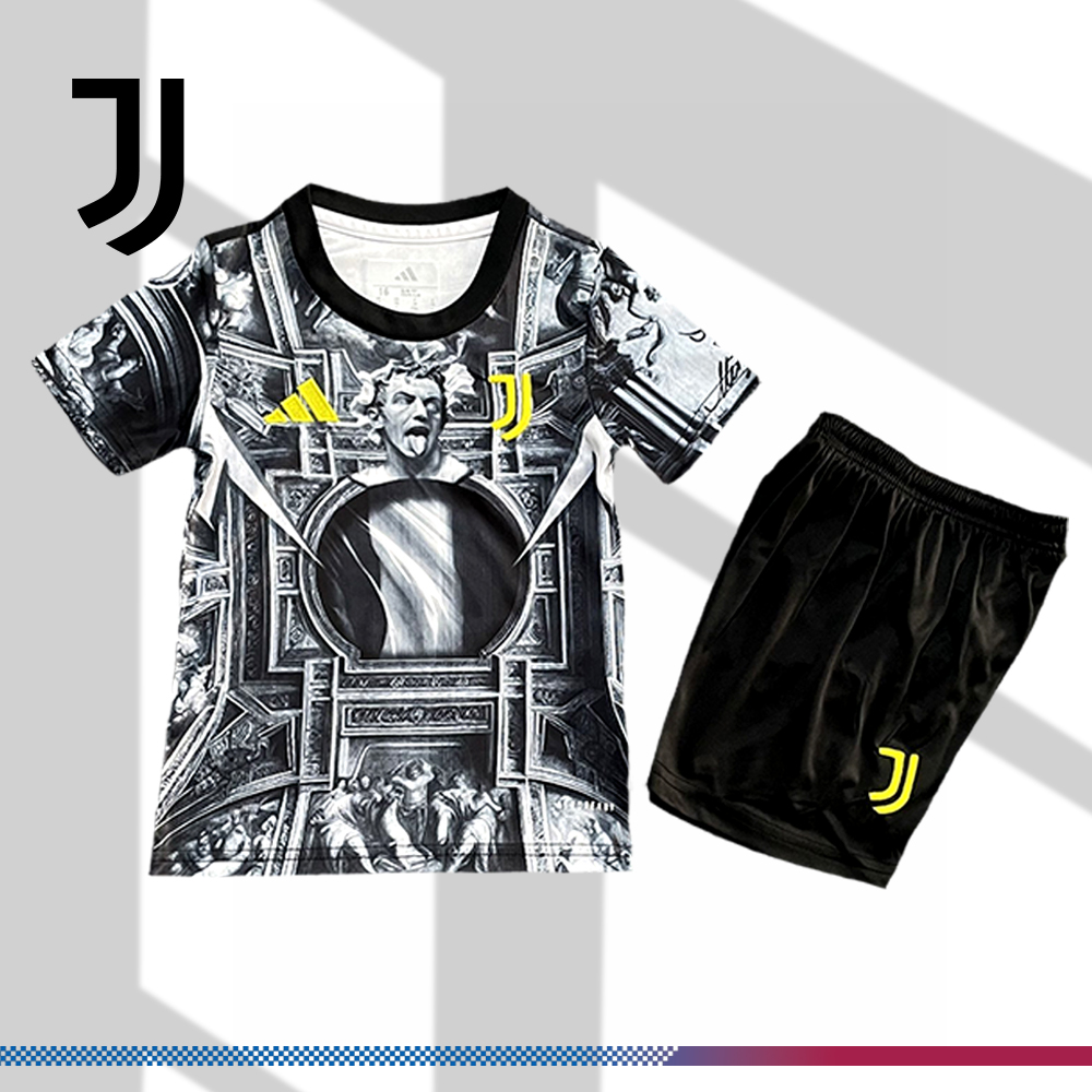 2025/2026 Juventus Pre-match Training Football Jersey (Kids Kit socks)
