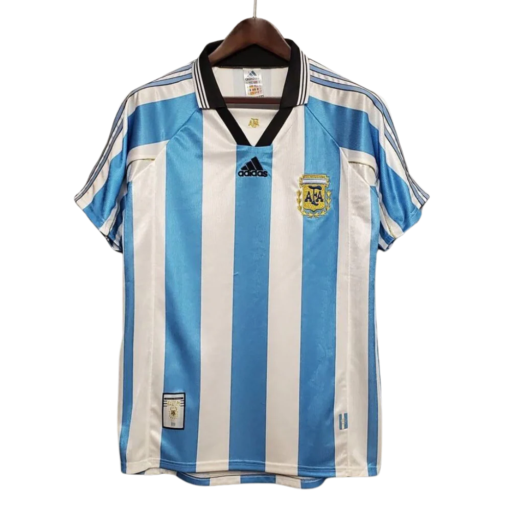 Retro 1998 Argentina World Cup Home Soccer Jersey
