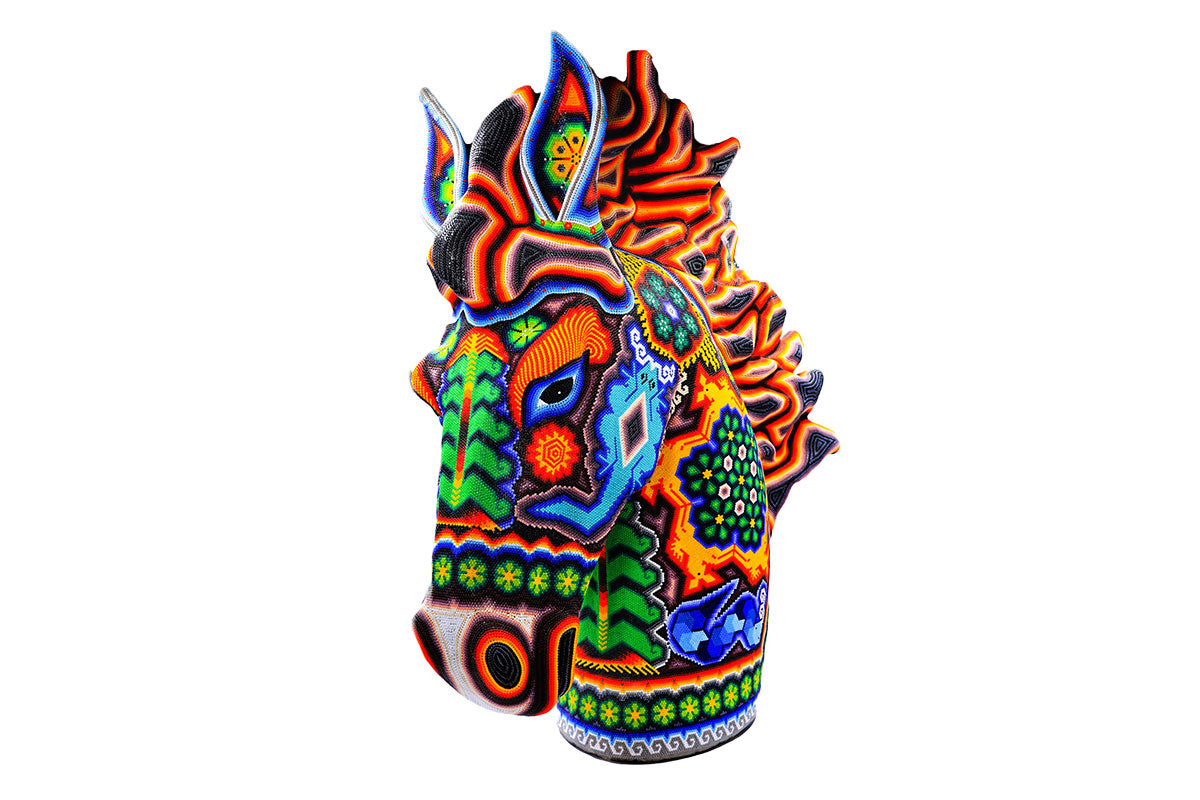 Cabeza de Caballo Especial - Obra de Arte Huichol