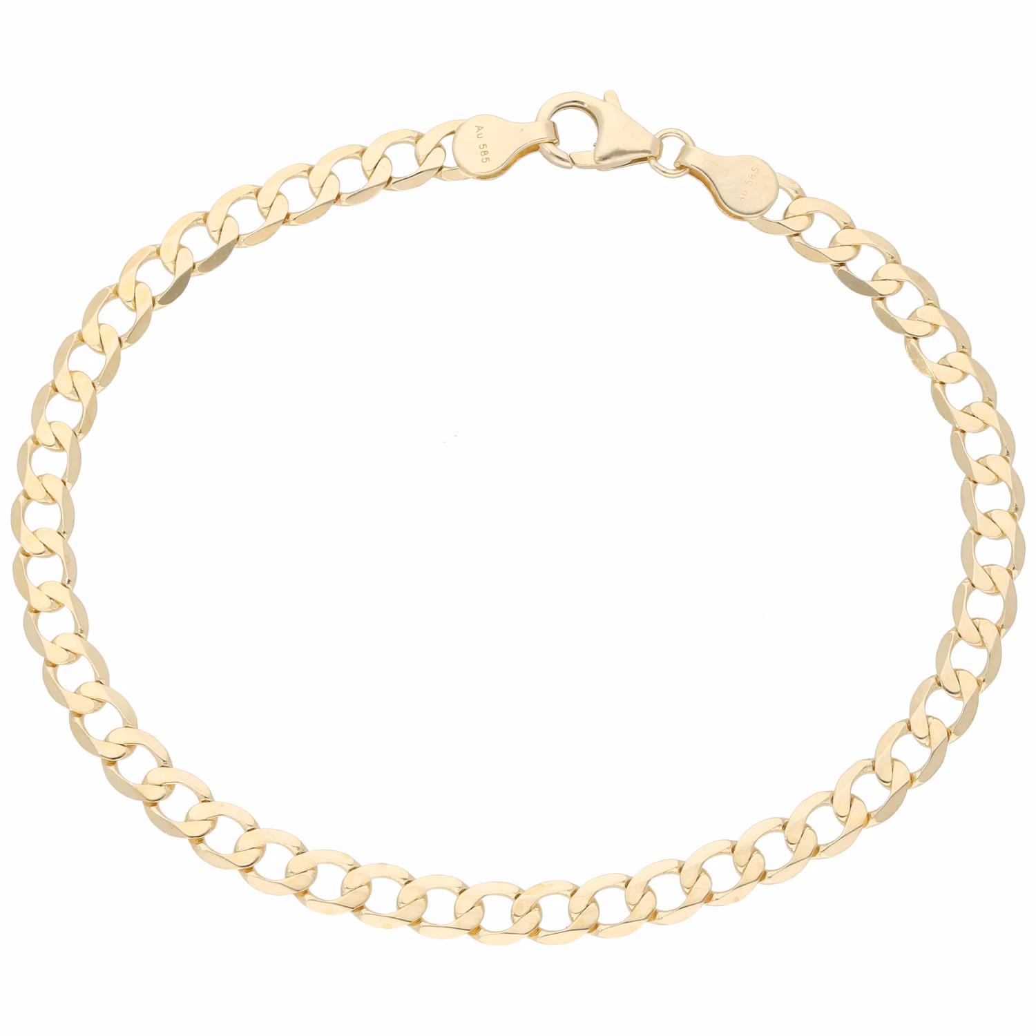 Armband Panzerkette, diamantiert, massiv, Gold 585