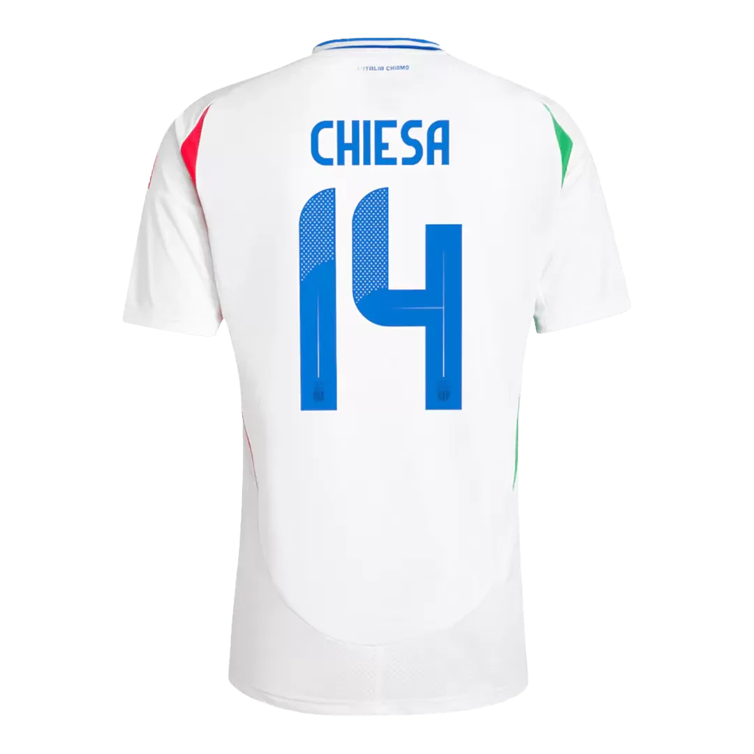 CHIESA #14 Italy Away Soccer Jersey Euro 2024