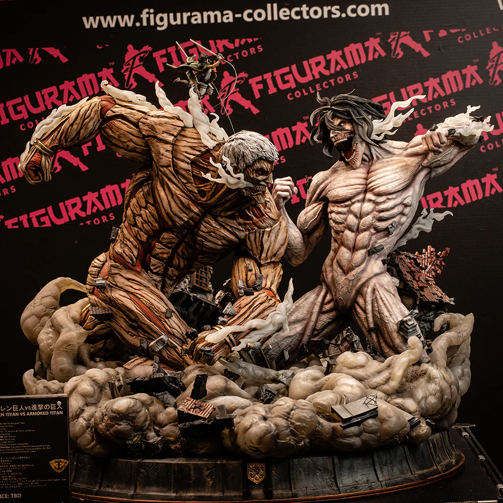 Attack on Titan - Armored vs. Attack Titan | Resin Statue | by Figurama