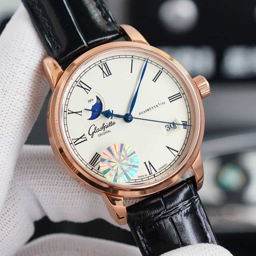 Cartier Watch SENATOR PANAROMA MOONPHASE ROSE GOLD WHITE DIAL