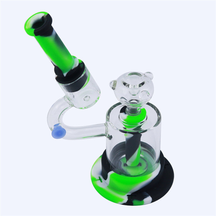 8 Microscope LED Luminous Silicone Dab Rig