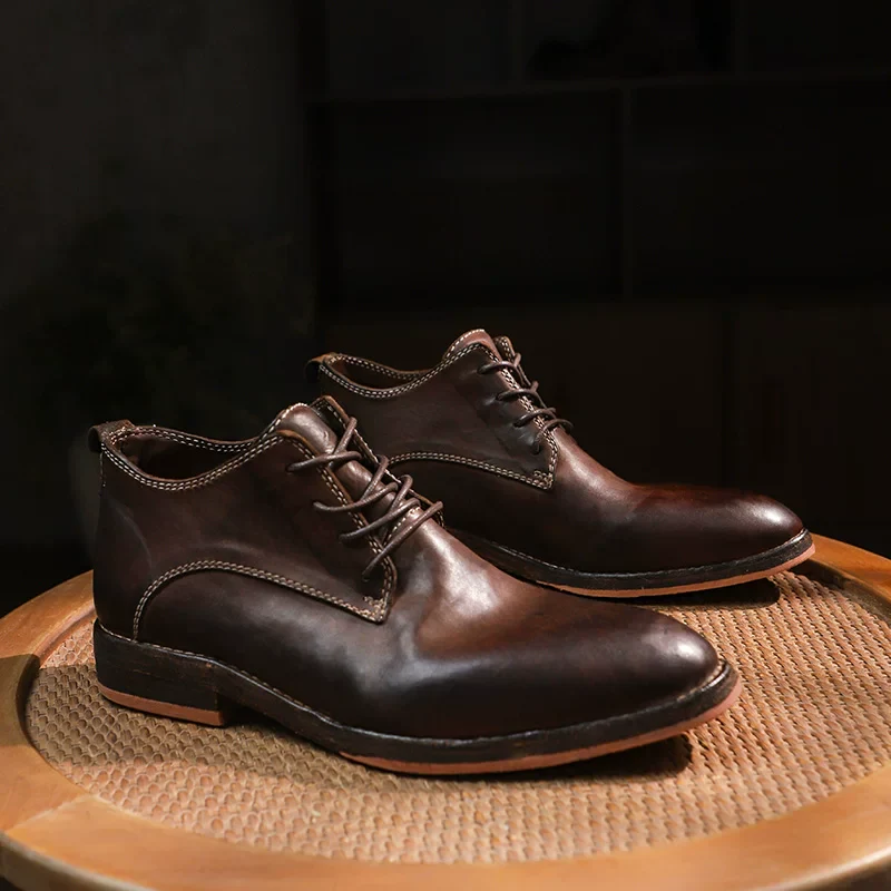 Handmade washed horse leather shoes