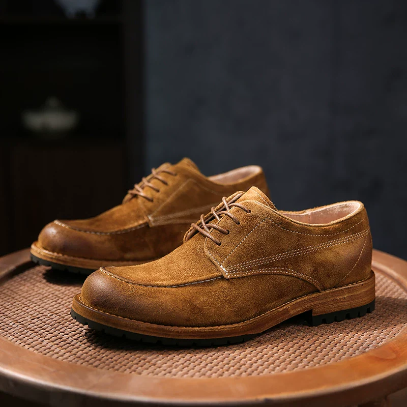 Men's handmade low-top tooling shoes