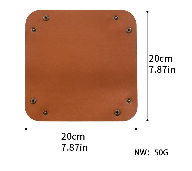 Foldable PU Leather Cut Tobacco Straw Rolling Tray