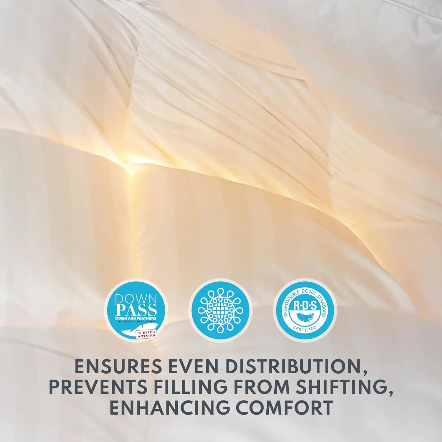 Down Feather Comforter King Size - High Fill Power All Season Duvet Insert, Luxurious Hotel Medium Warmth Bedding Comforter (106”x90?