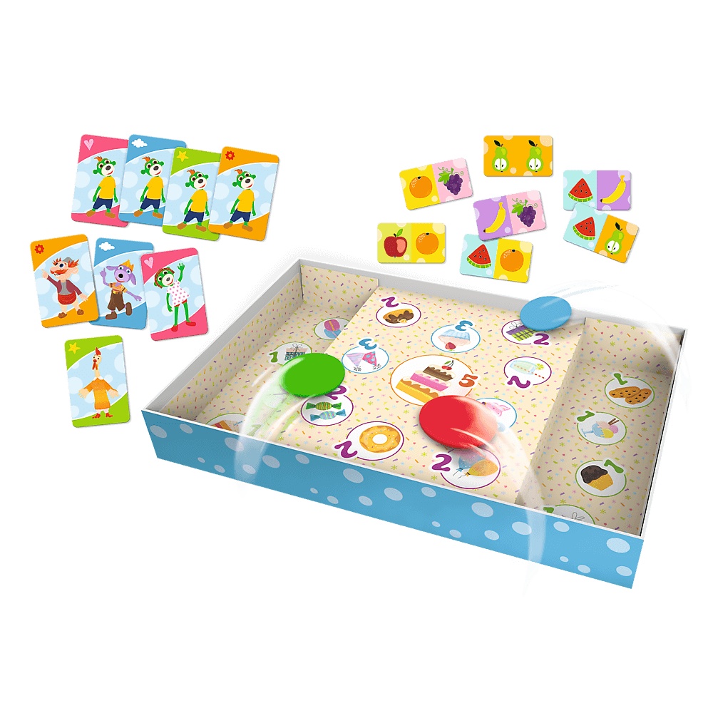 Gra Rodzinna Rodzina Treflików 3W1 Domino Pchełki Kuku Trefliki