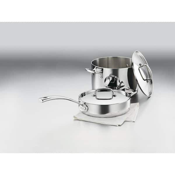 French Classic 13-Piece Stainless Steel Cookware Set in Silver and Stainless Steel