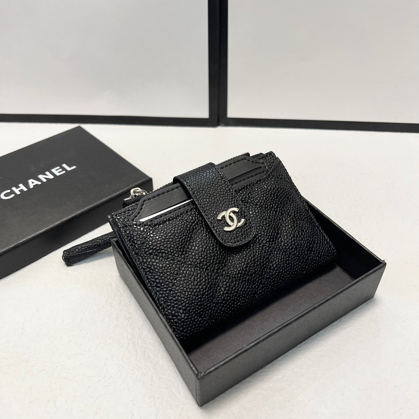 Chanel Wallets Multi-card Zip Closure Leather Wallet Card Case Wallet