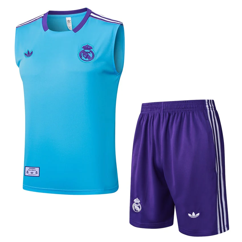 Real Madrid Tank Top Shorts Men 2025 2026 Sky Blue