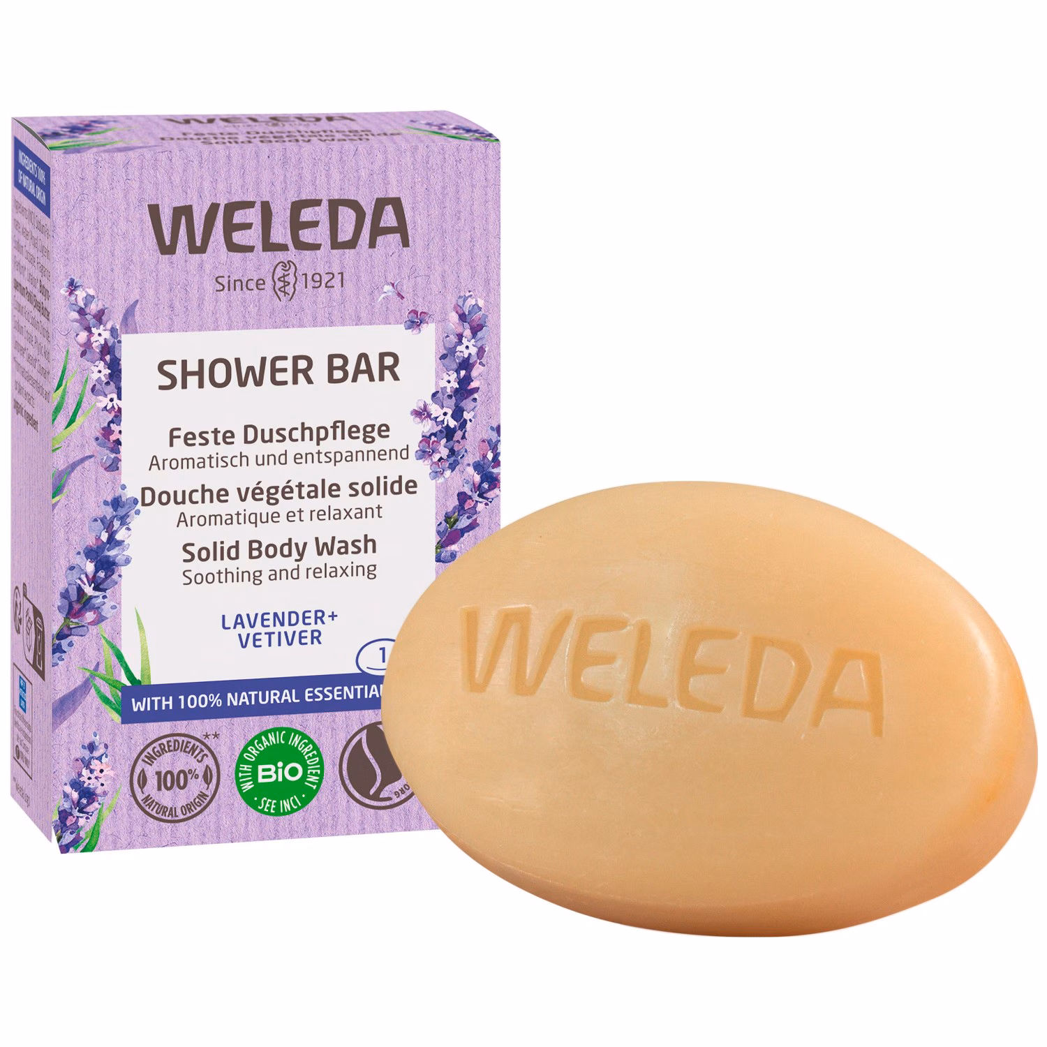 Shower Bar Feste Duschpflege Lavender + Vetiver