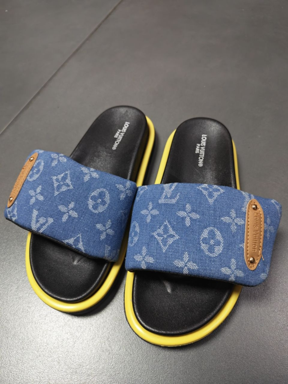 LV colorful print sandals