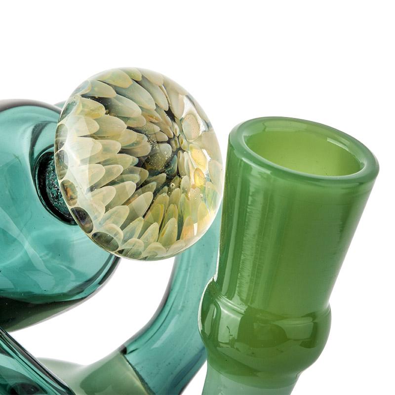 6.1â€?Green Recycle Dab Rig With Flower Pendant