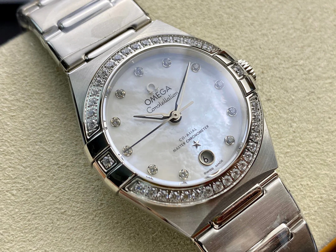 Omega Watch Constellation 29mm Silver Mop Mother Pearl Dial