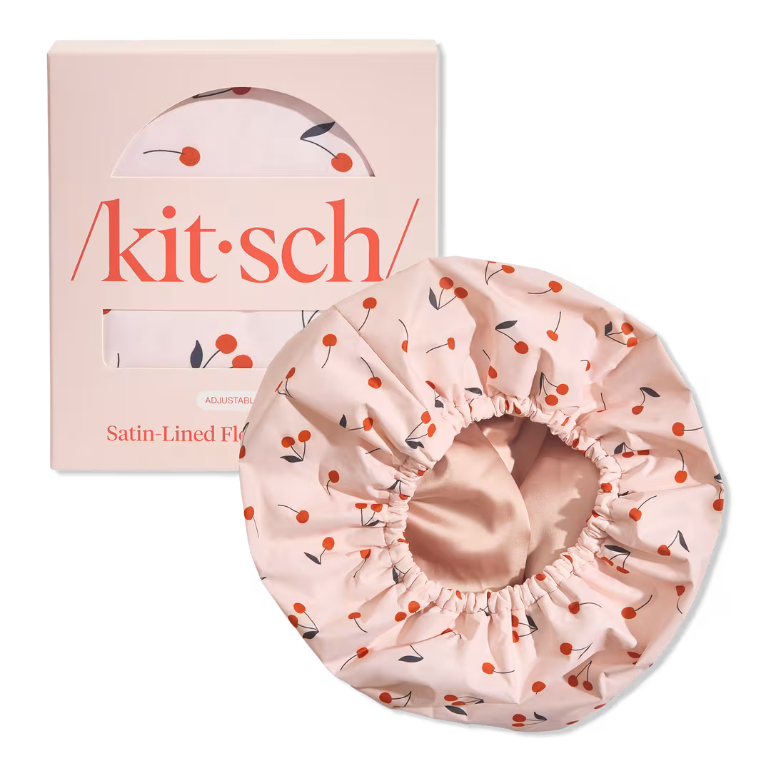 Kitsch  Satin-Lined Flexi Shower Cap