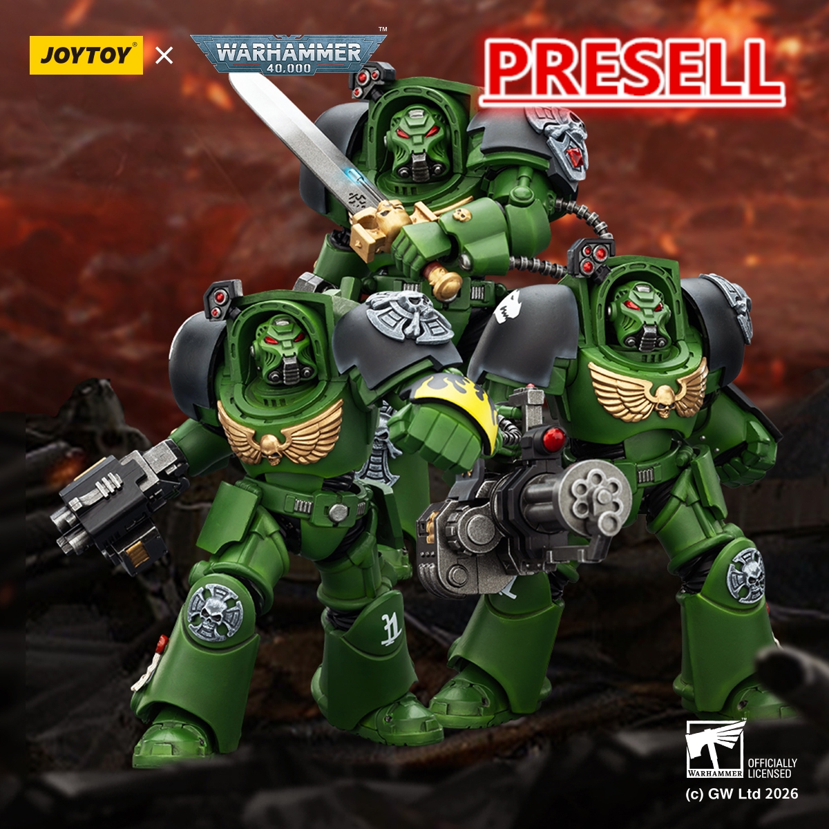 JOYTOY Warhammer 40k 1: 18 Salamanders Terminators - JOYTOY WORLD