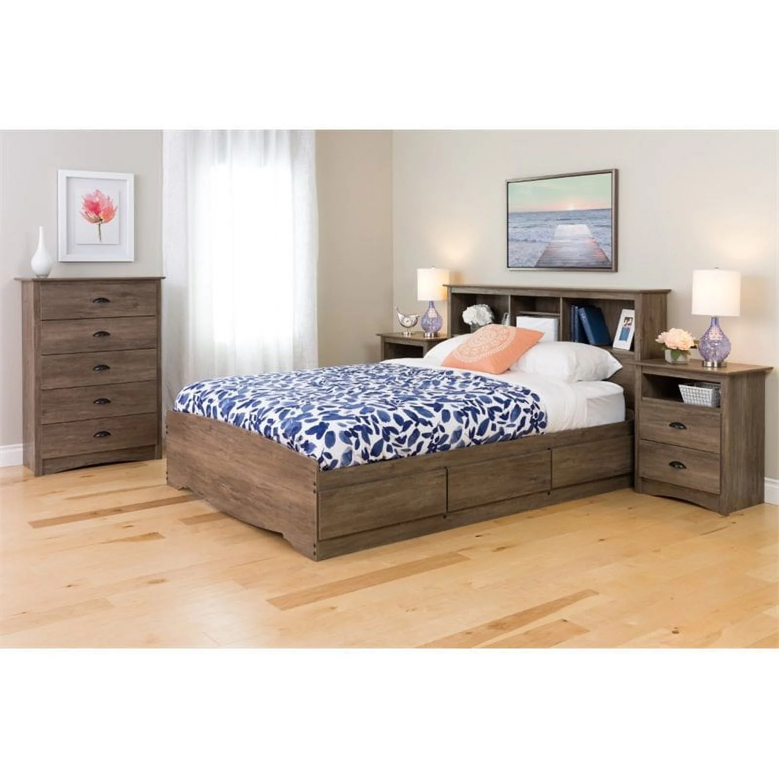 Prepac Double/Queen Bookcase Headboard, Multiple Sizes and Finishes