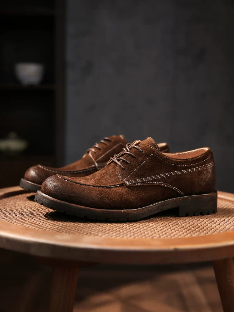 Men's handmade low-top tooling shoes