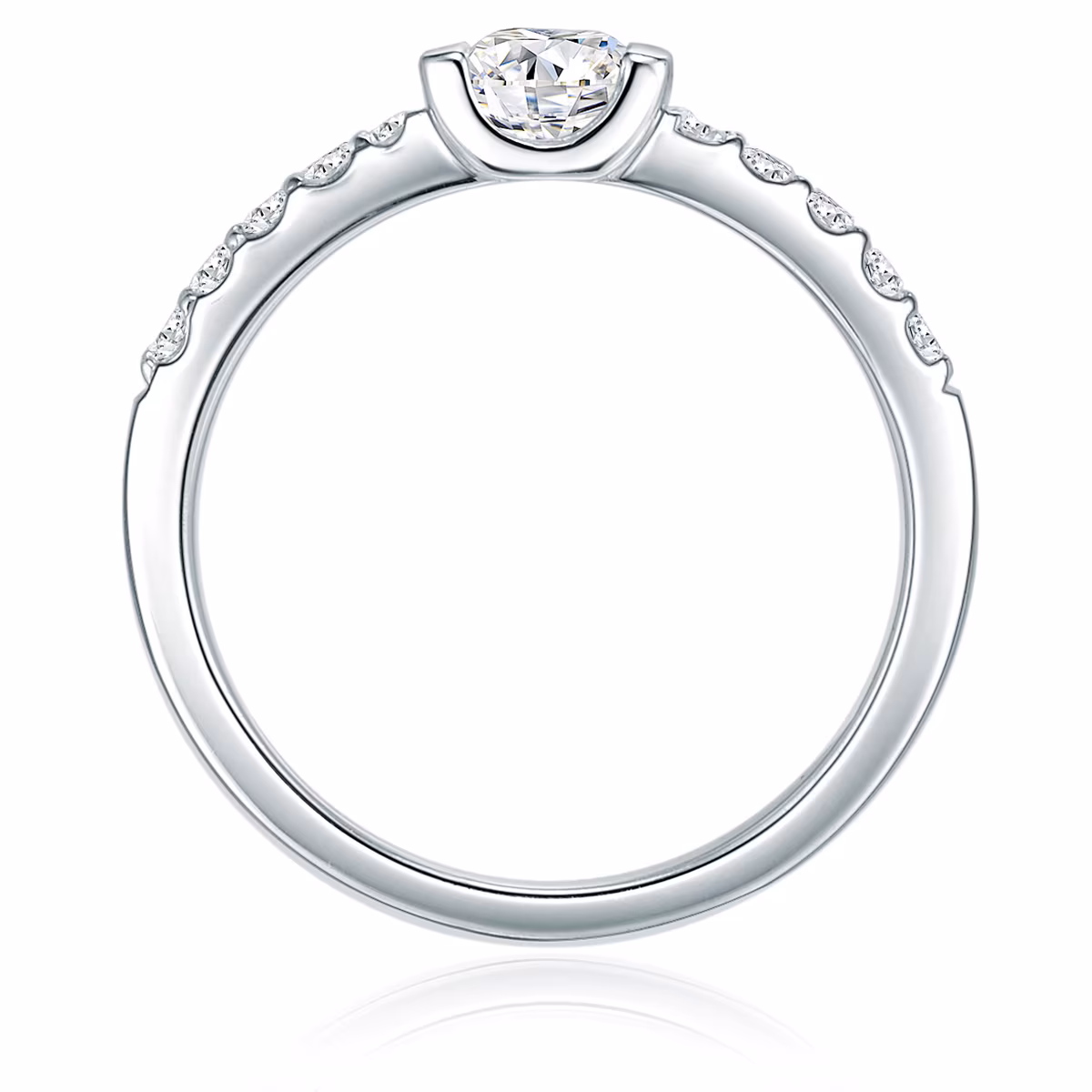 Ring aus Sterling Silber in silber mit Zirkonia