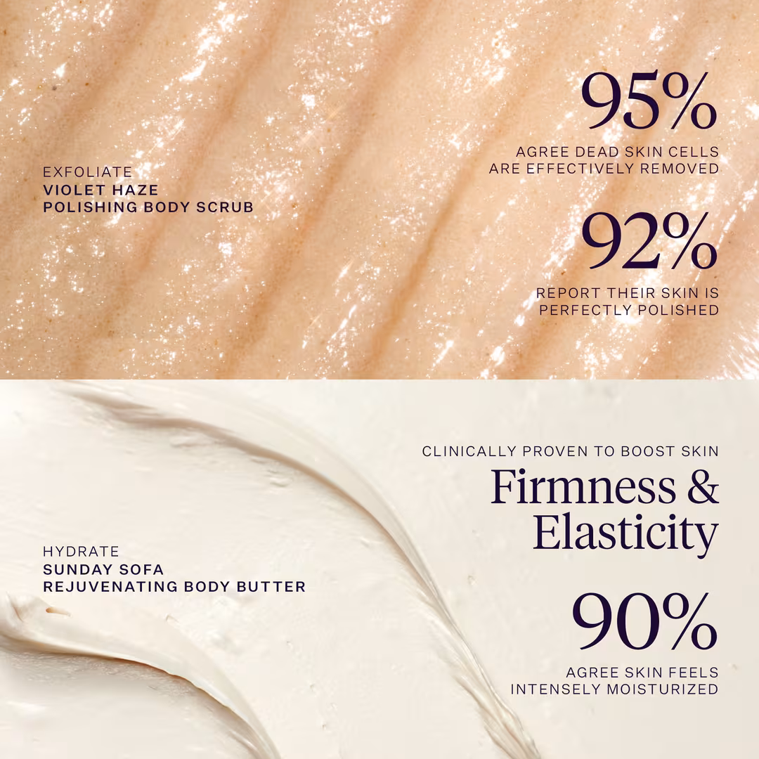 Joonbyrd  Polish & Hydrate Duo - Violet Haze Body Scrub & Sunday Sofa Body Butter Minis
