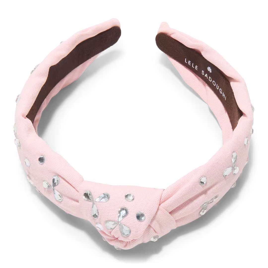 Lele Sadoughi  Floral Blush Slim Knotted Headband