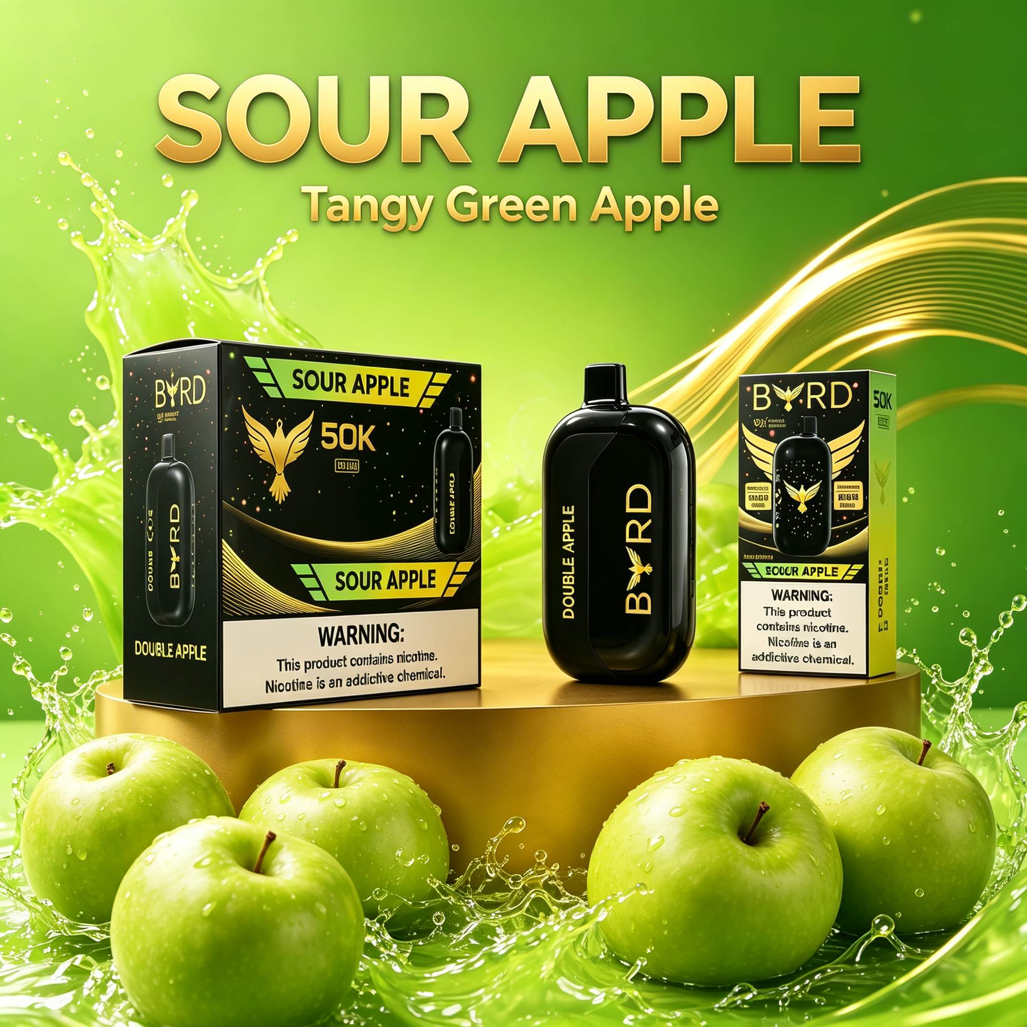 🦅🍏✨BIRD 50K Sour Apple Disposable Vape