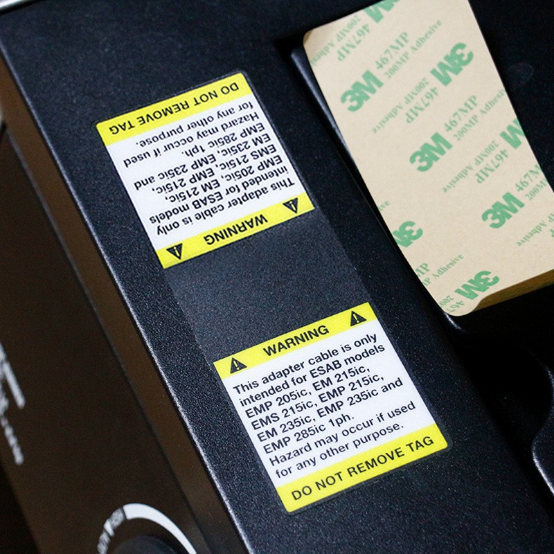 PI high-temperature resistant labels are sun-resistant and do not fade for 3-10 years. PVC plastic self-adhesive warning labels for machinery and equipment
