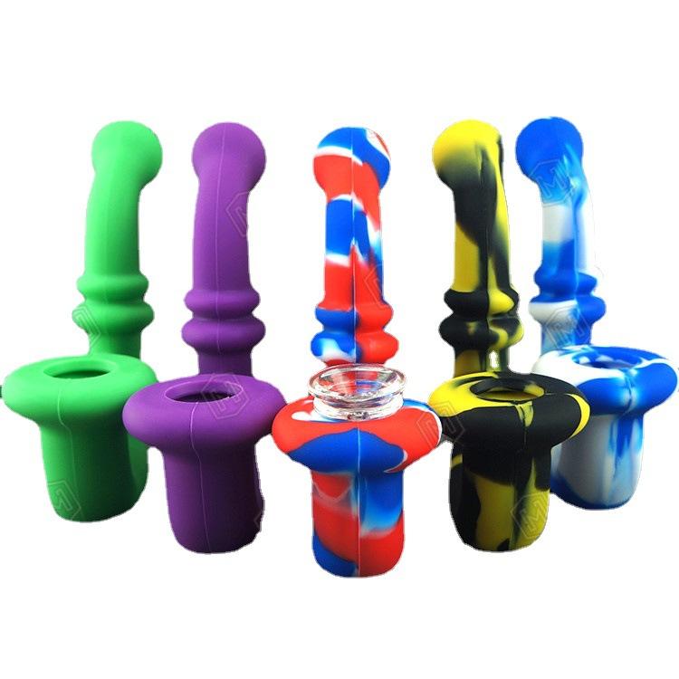 Camouflage Silicone Hand Sherlock Pipe