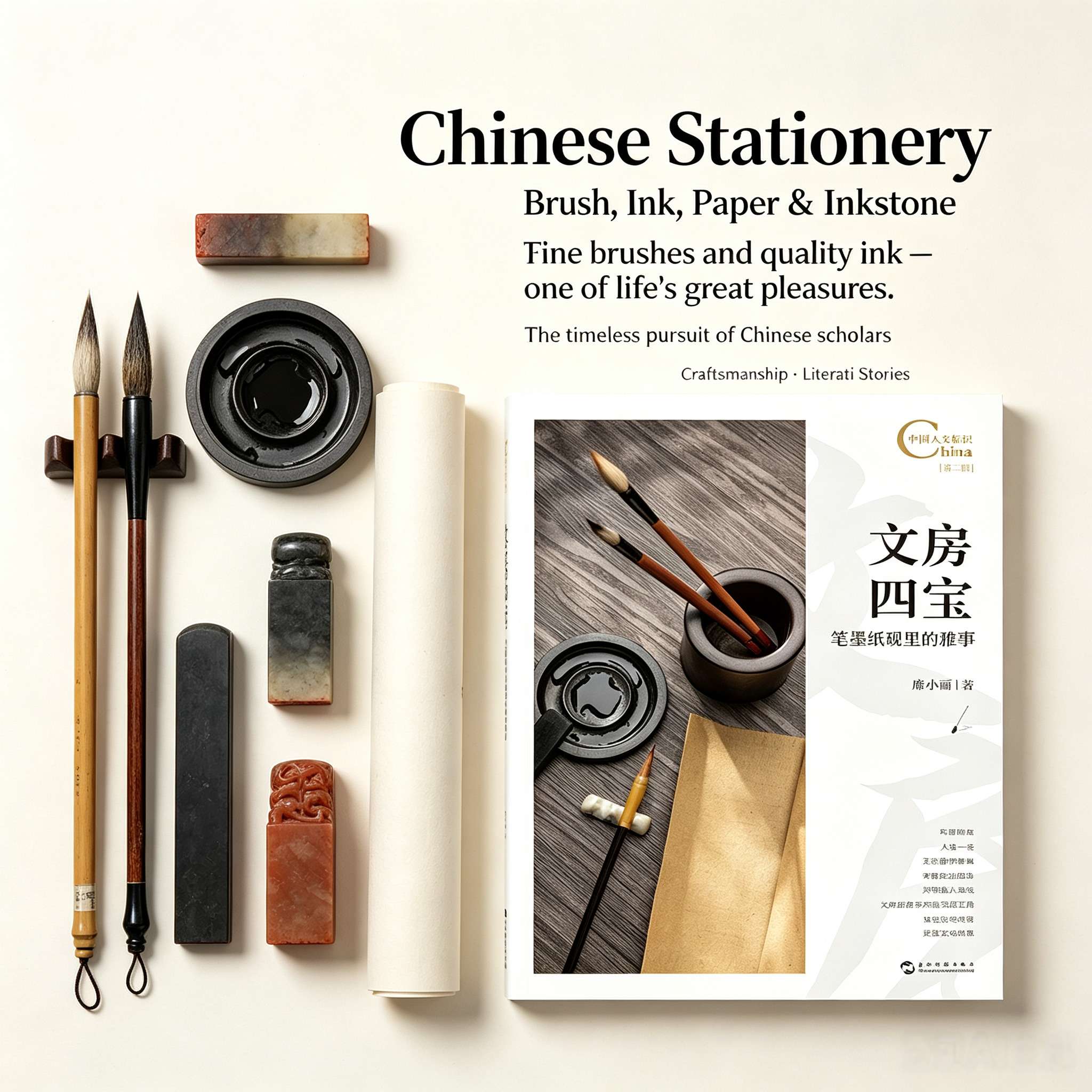 The Four Treasures of Chinese Study: Brushes, Ink, Paper & Inkstone – A Journey Through China’s Literati Culture (Cultural Symbol of China Series)