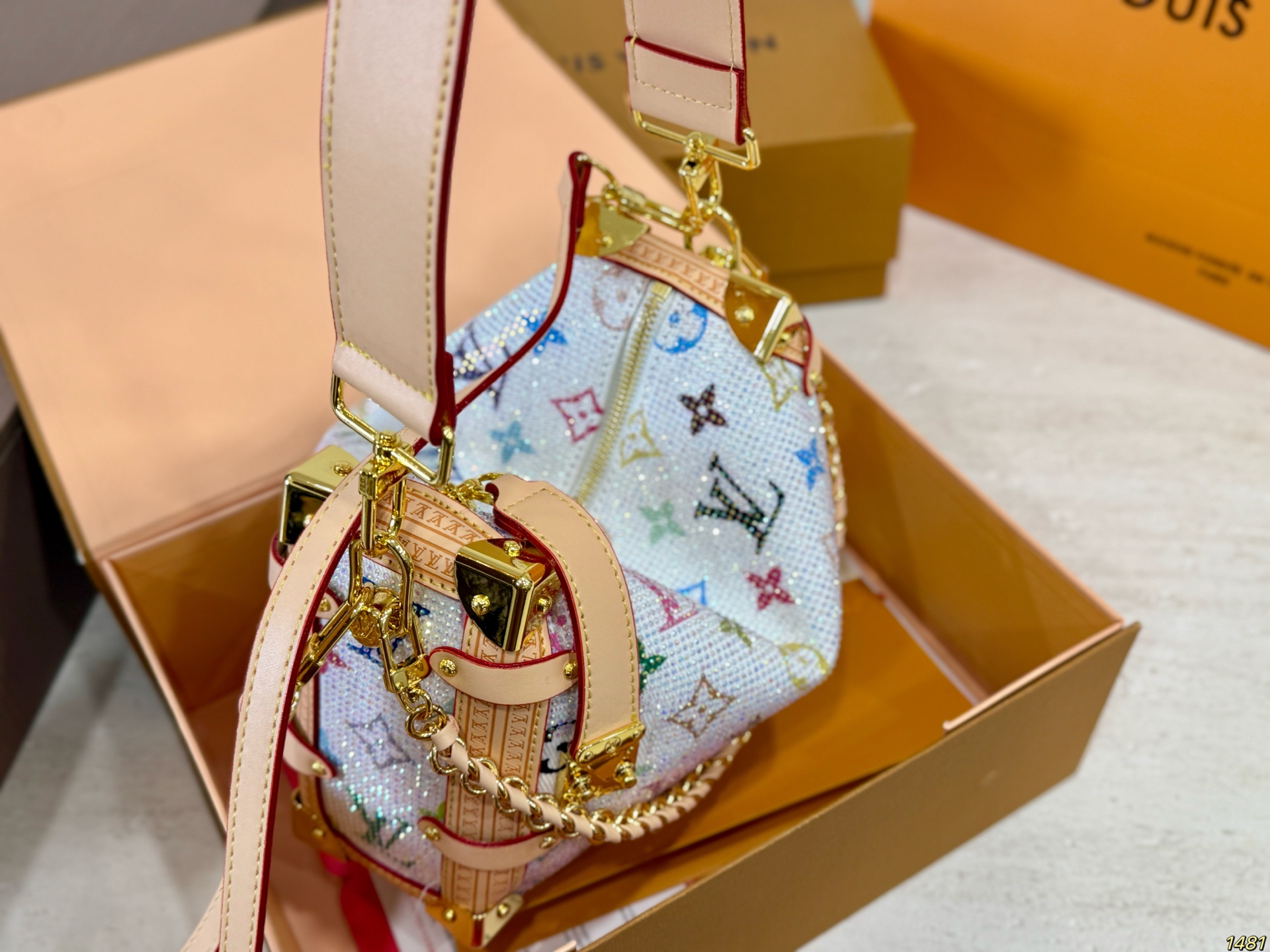 LV x TM Side Trunk Bag