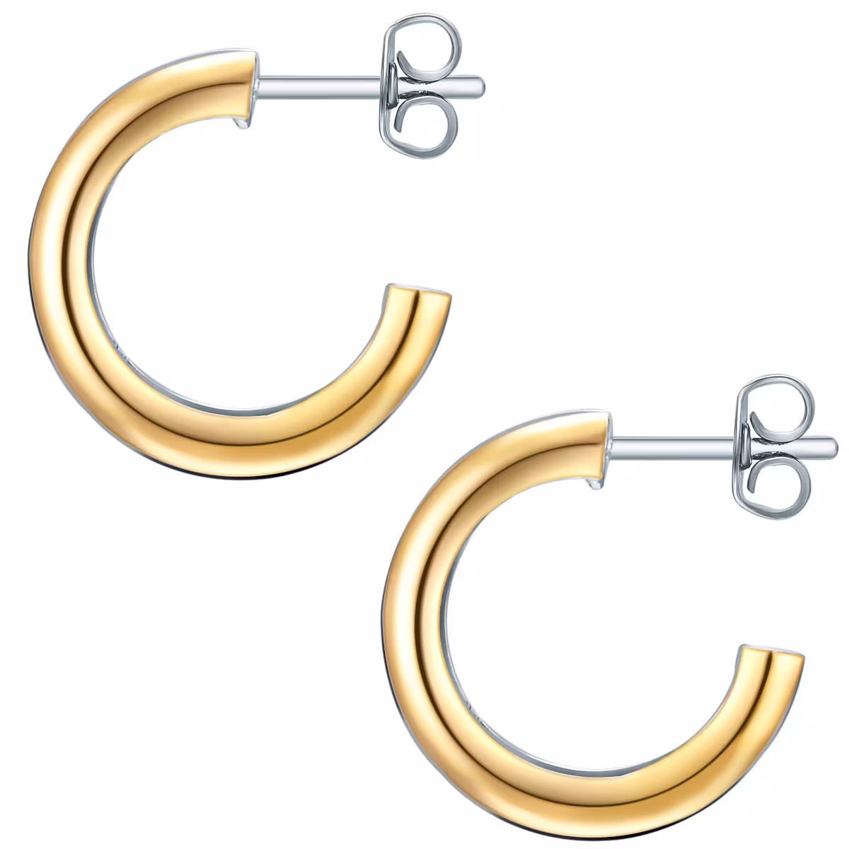 Creolen Sterling Silber in Silber/Gelbgold/Roségold