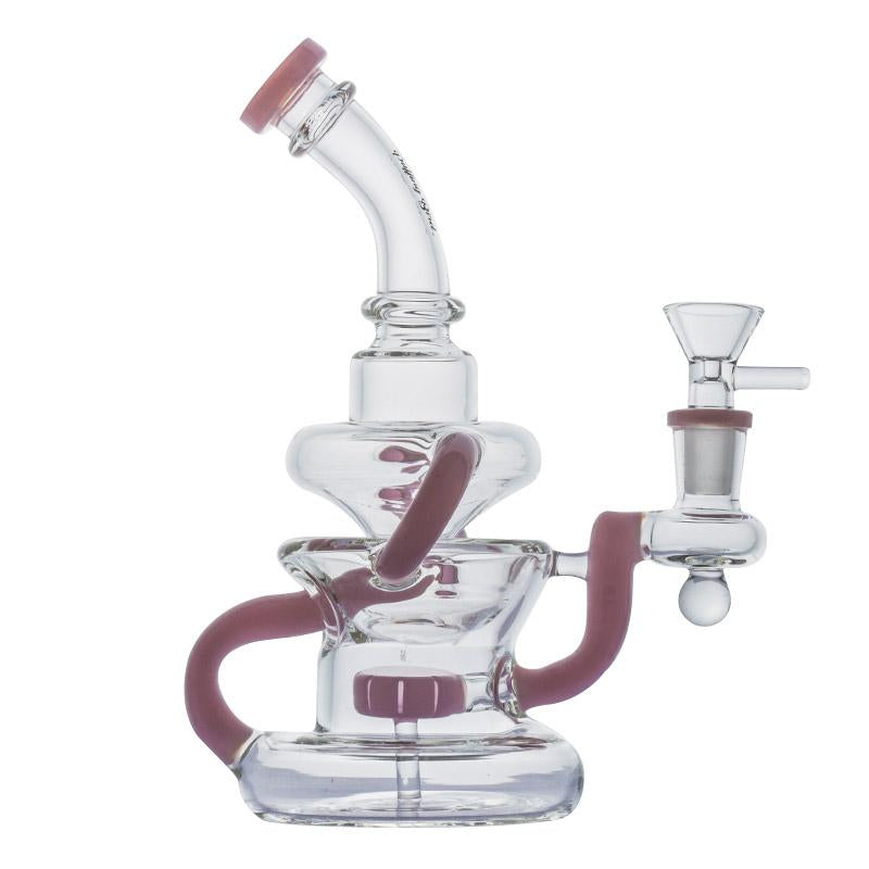 8.5 Pink Recycler Dab Rig w/ Showerhead Prec