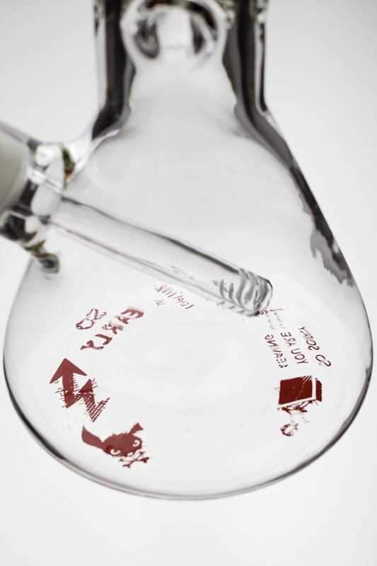 14 sexy girl cartoon heavy glass beaker water bong