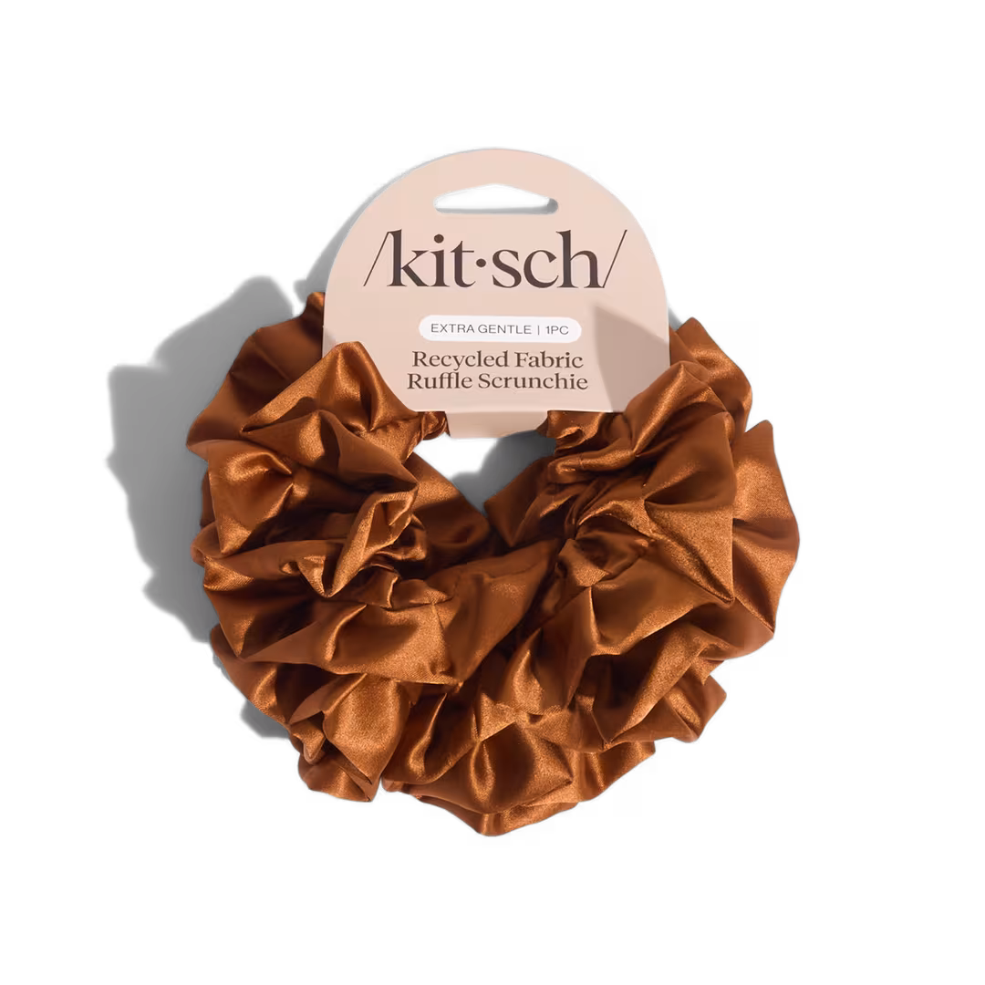 Kitsch  Recycled Fabric Ruffle Scrunchie