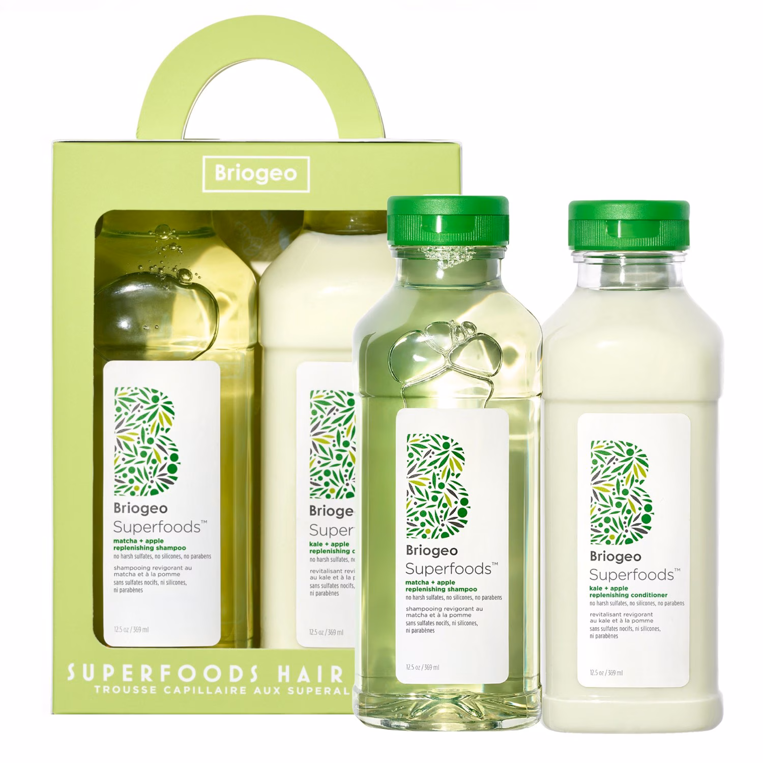 Apple, Matcha + Kale Replenishing Shampoo + Conditioner Duo