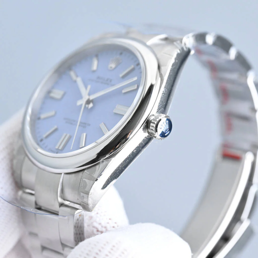Rolex Watch Perpetual 41mm Silver Light Blue