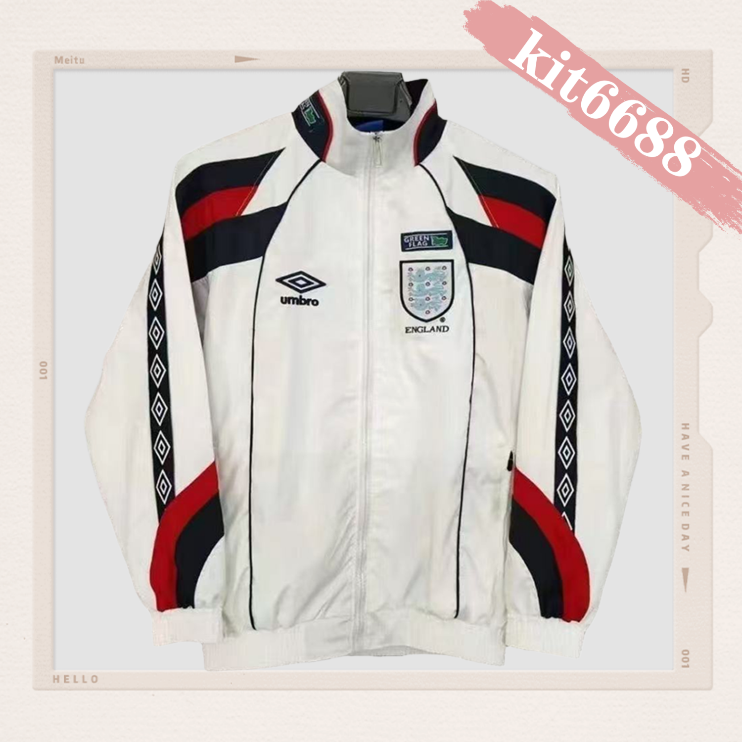 1998 England retro windbreaker