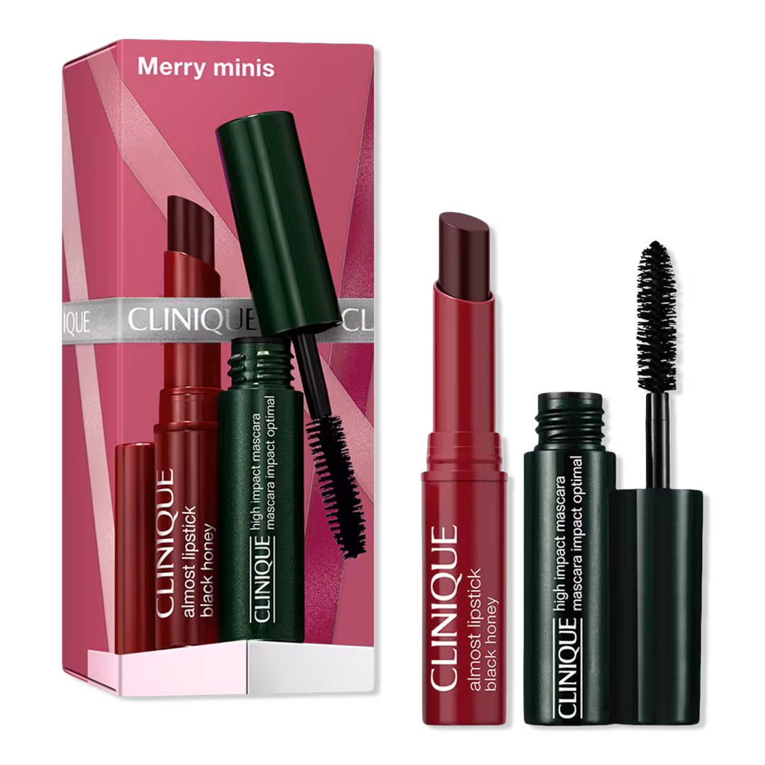 Clinique  2 Piece Merry Minis: Bestselling Mascara and Black Honey Lipstick Gift Set