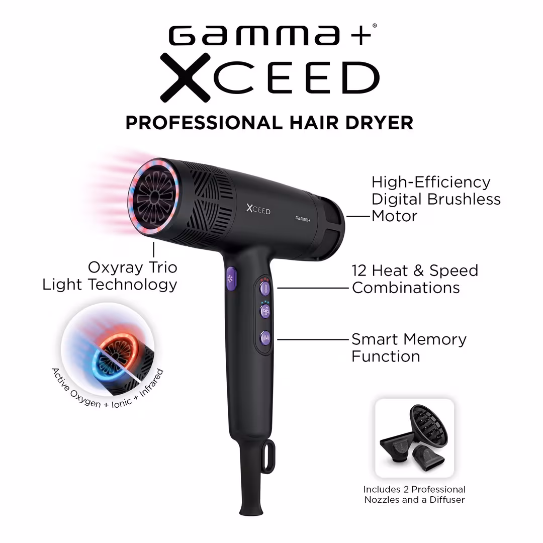 GAMMA+  XCeed Professional Hair Dryer